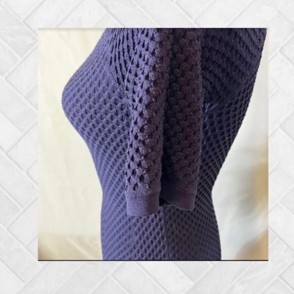 Michael Michael Kors Navy Waffle Knit Dress (ONLY) EUC  Size Medium - Picture 7 of 16